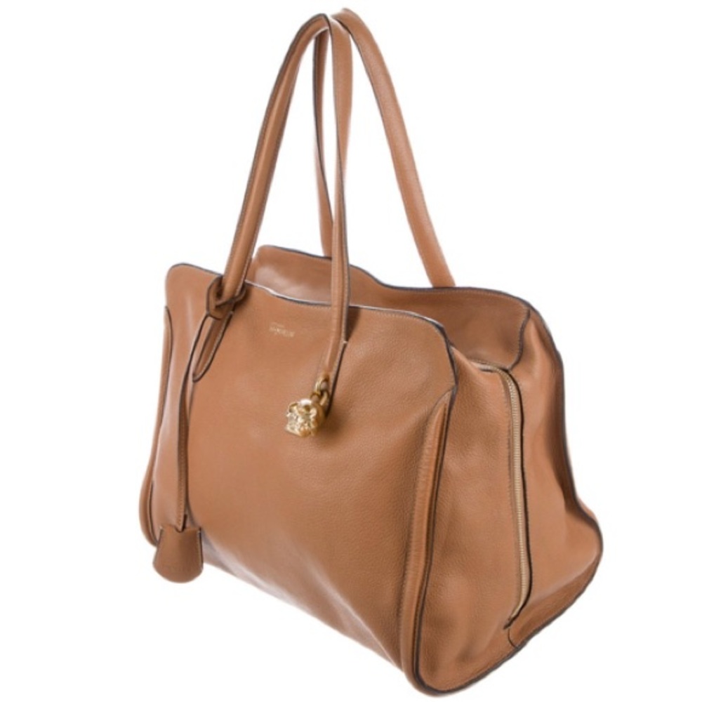 Alexander McQueen Skull padlock tote caramel color